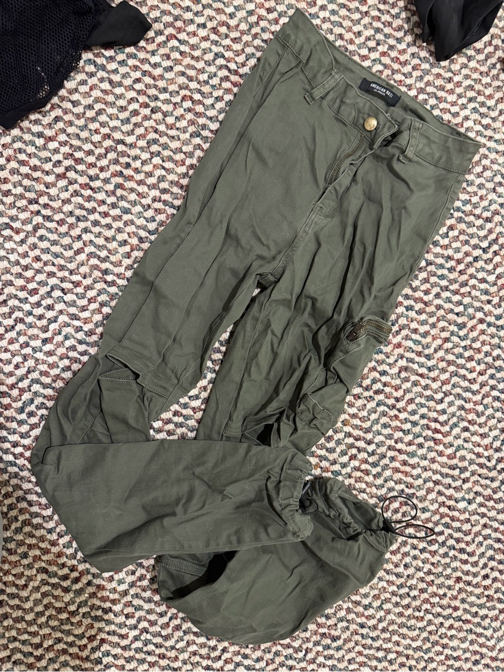 American Rag Womens Olive Green Cargo Joggers